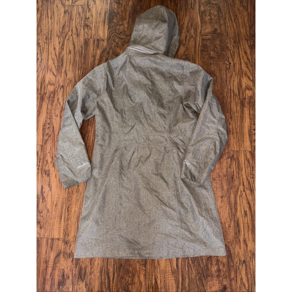 Eddie Bauer Women's L Waterproof Hooded Jacket Gray rain wind - Picture 10 of 10